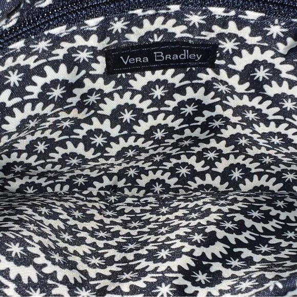 Vera Bradley Wolf Gray Iconic RFID Wristlet Embroidered Floral Velvet NWT - Picture 4 of 4